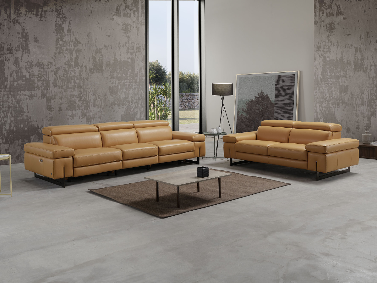 Large leather discount reclining sectional