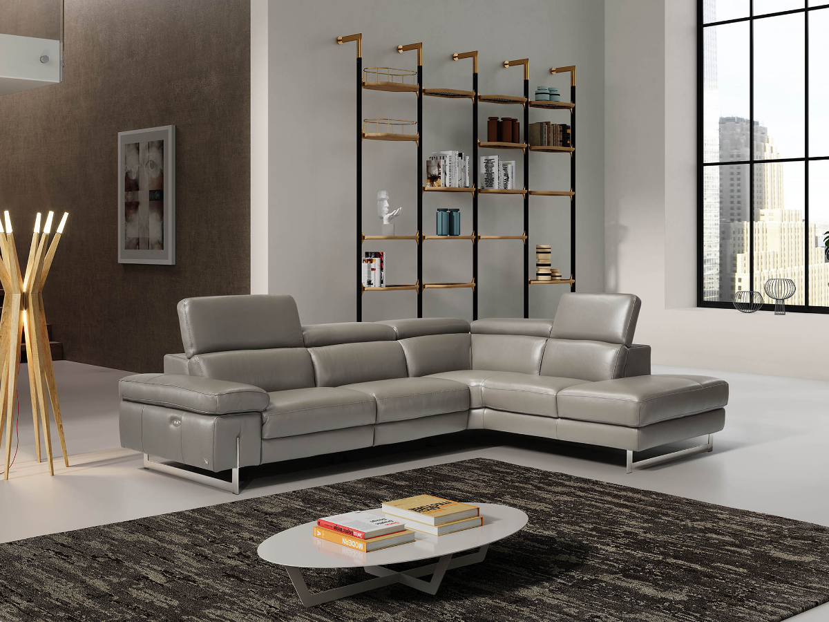 Candice leather corner sofa with recliners
