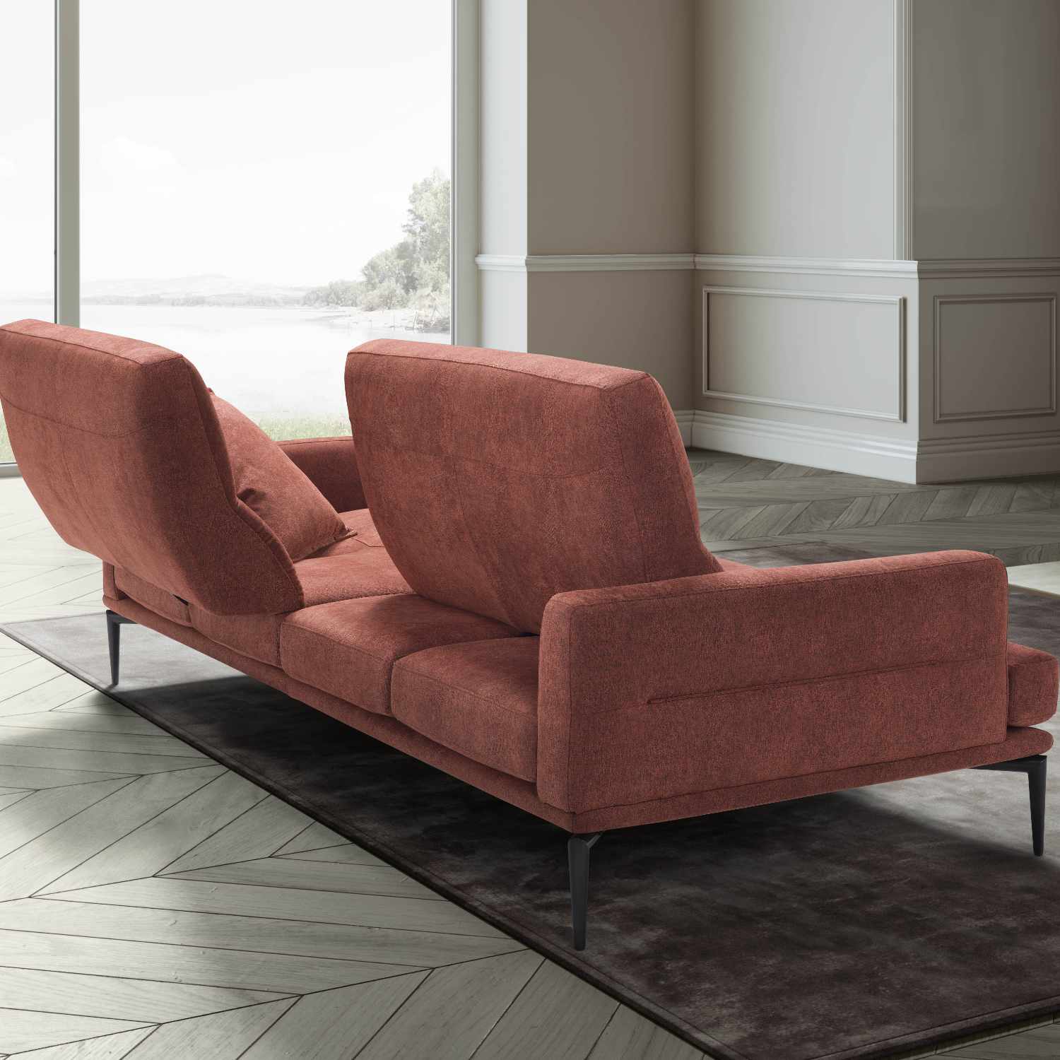 The Feng luxury made in italy fabric sofa