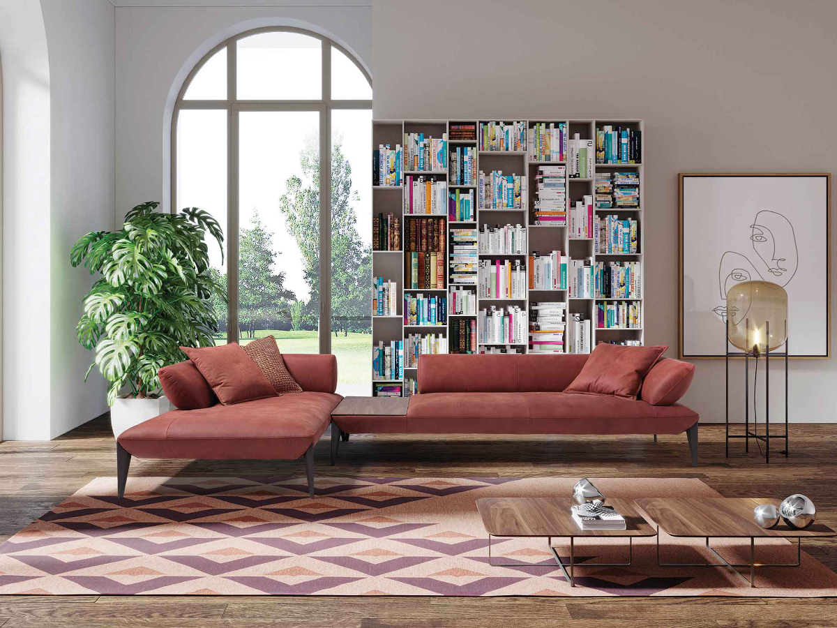 Avenue leather corner sofa