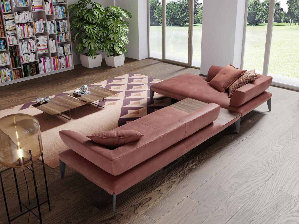 Avenue leather corner sofa