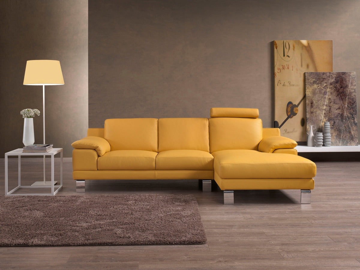 Shakira leather sofa with chaise