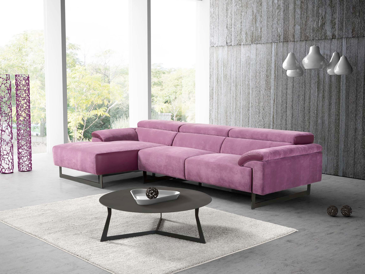 Malika fabric sofa with chaise
