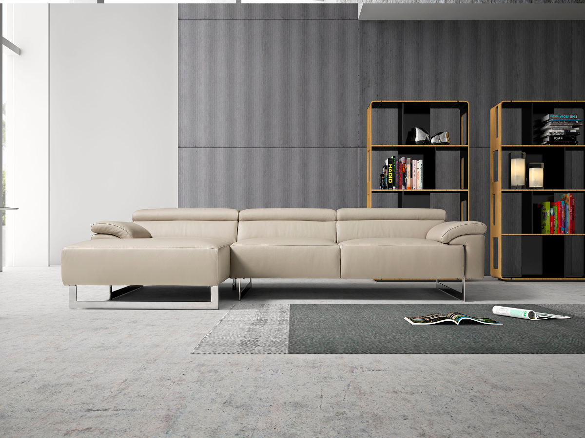 Malika fabric sofa with chaise