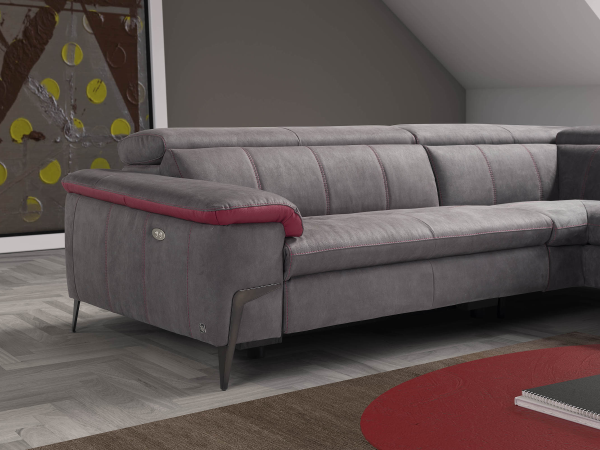 Margaret leather corner sofa