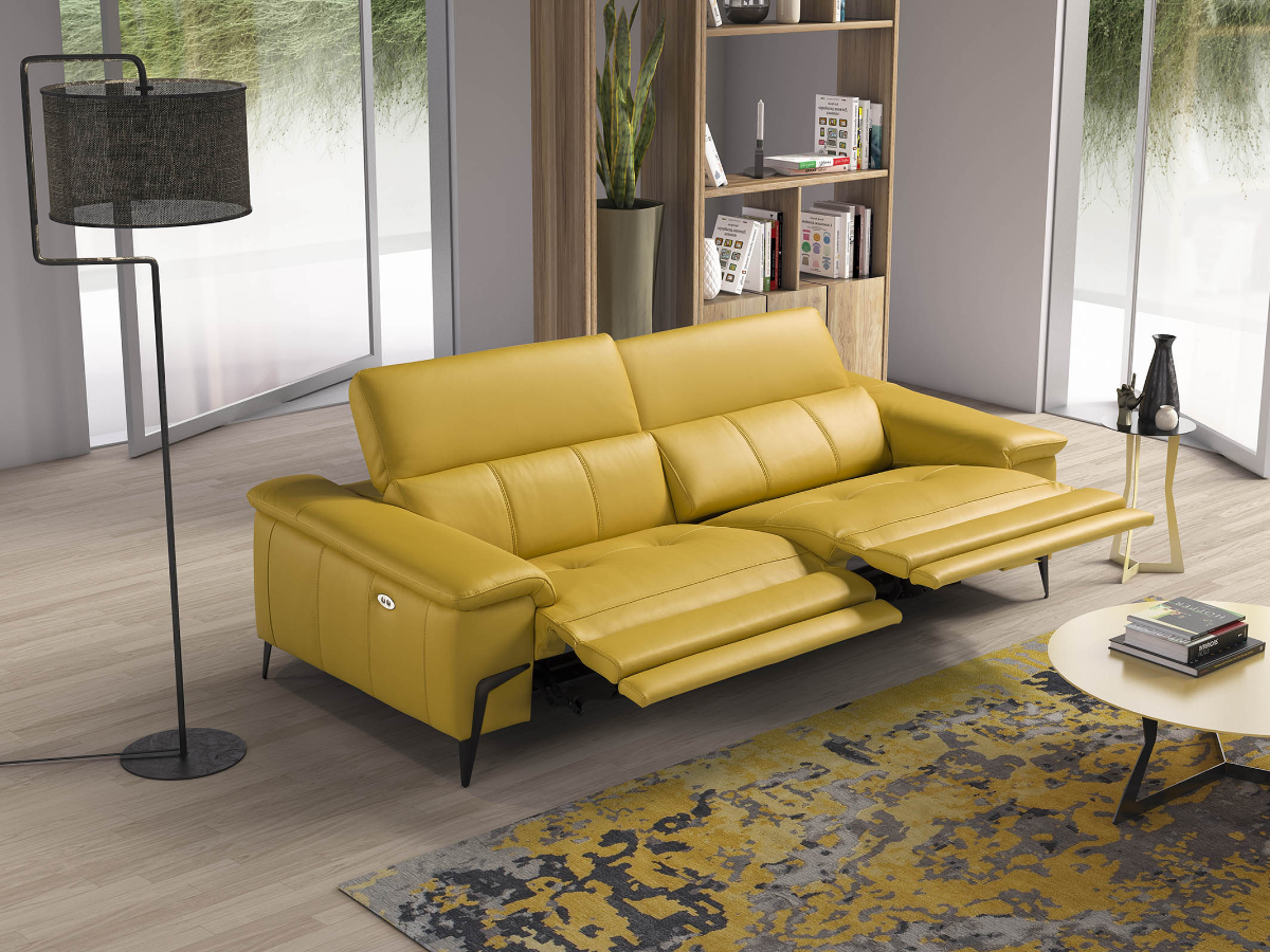 Margaret leather recliner sofa