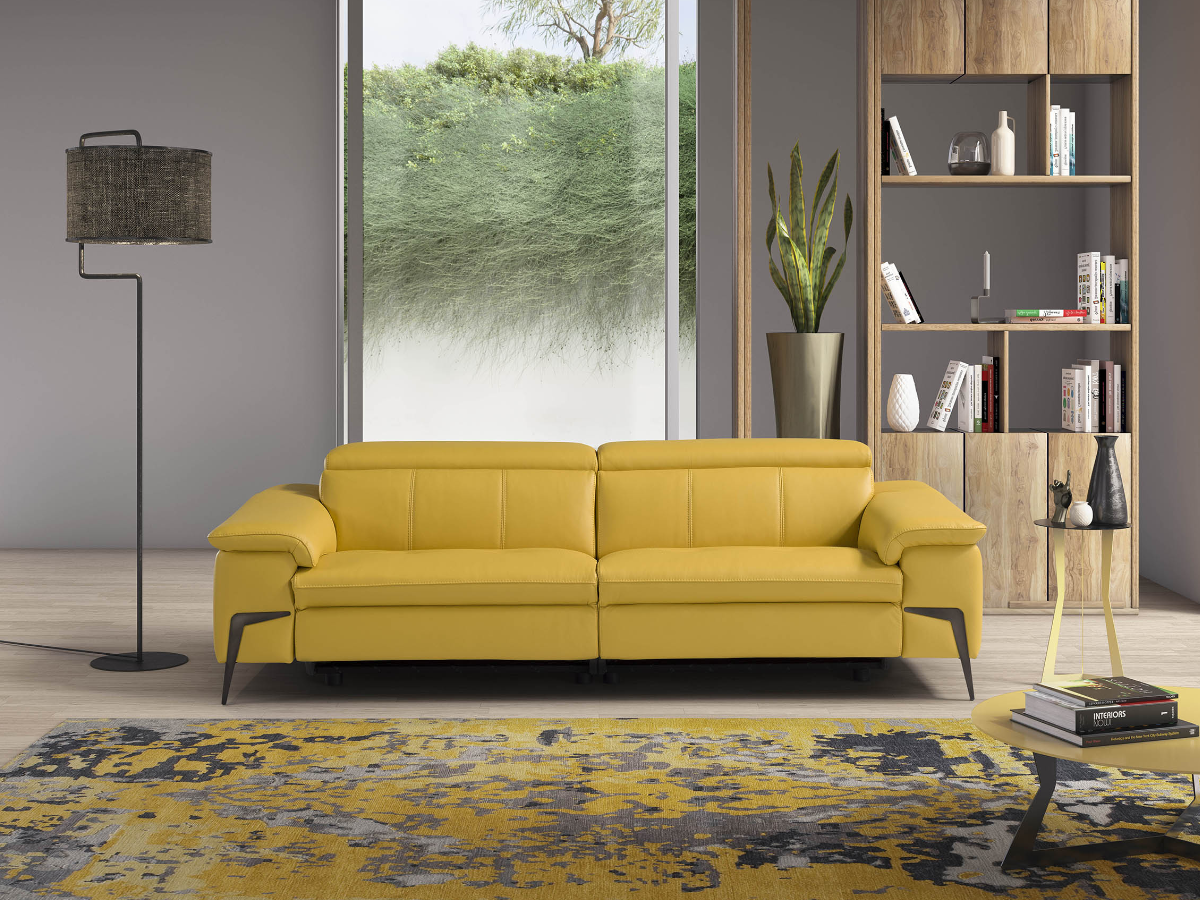 Mustard shop recliner sofa