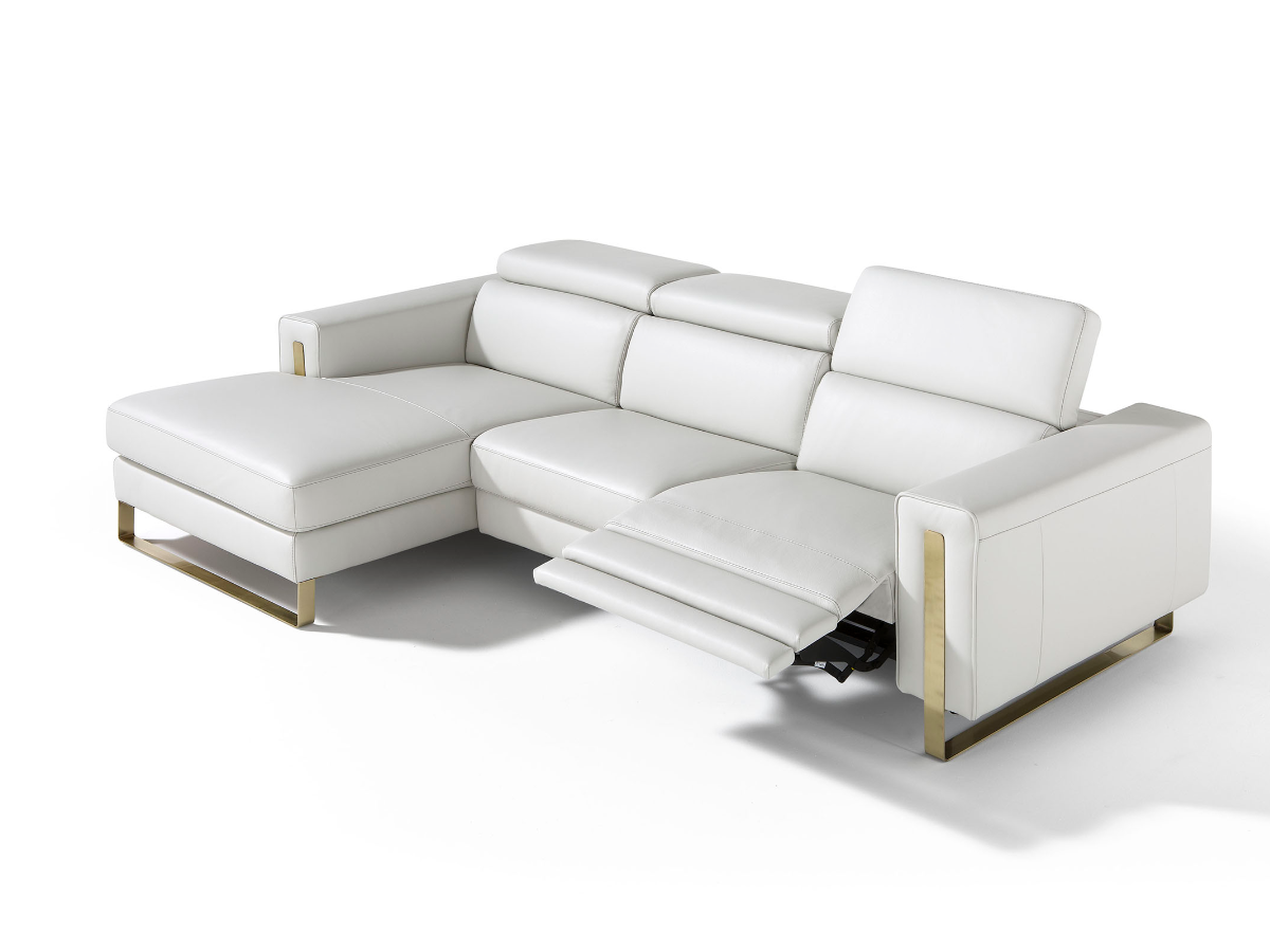 Ashley white leather on sale sofa