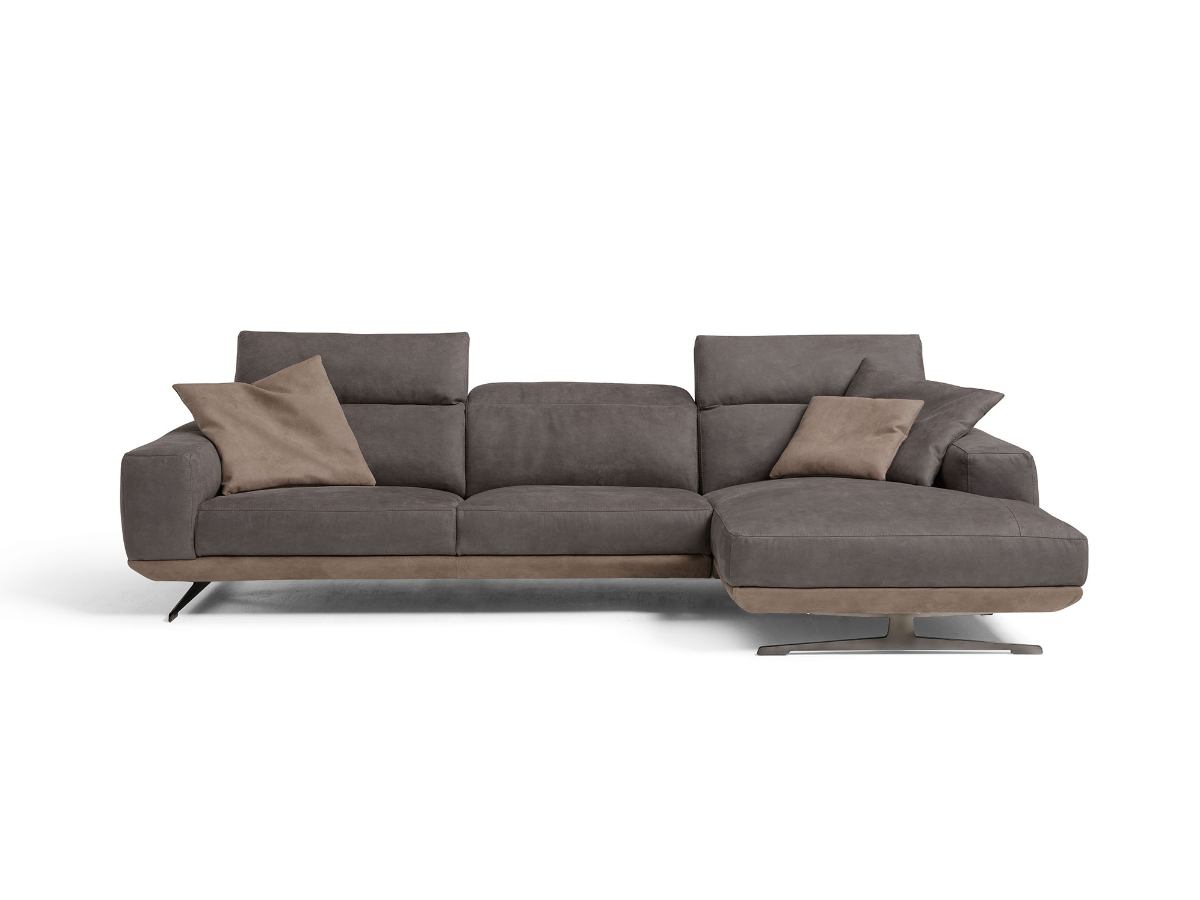 Gloria leather sofa with chaise