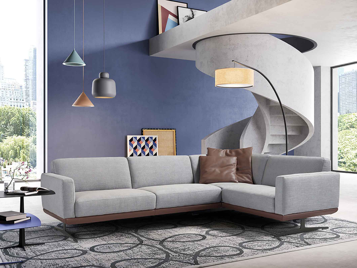 Gloria fabric corner sofa