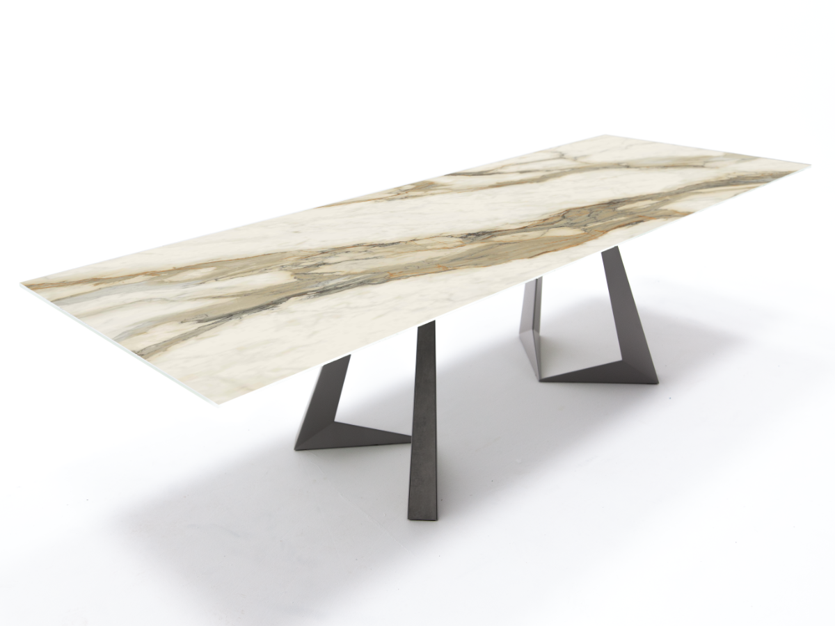 Infinity Dining Table in Calacatta Hermitage